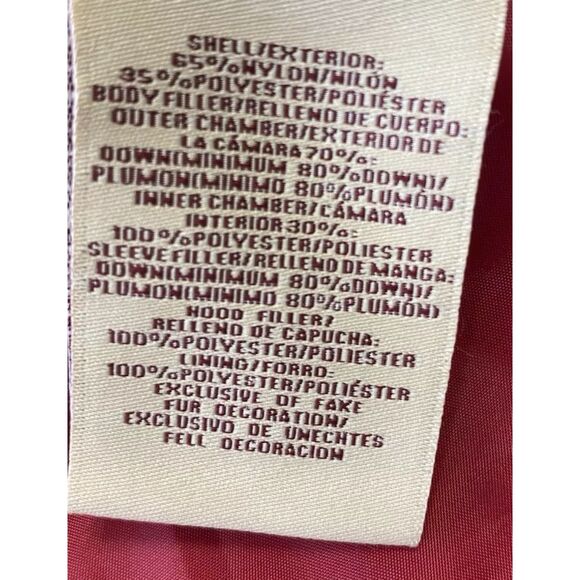 Covington Outerwear Women's Medium Coat Downs Puffer Jacket Red Fur Trim Hood - Picture 8 of 12